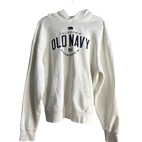 Old Navy Cream Sweatshirt Hoodie Casual Comfort size L - Picture 2 of 6